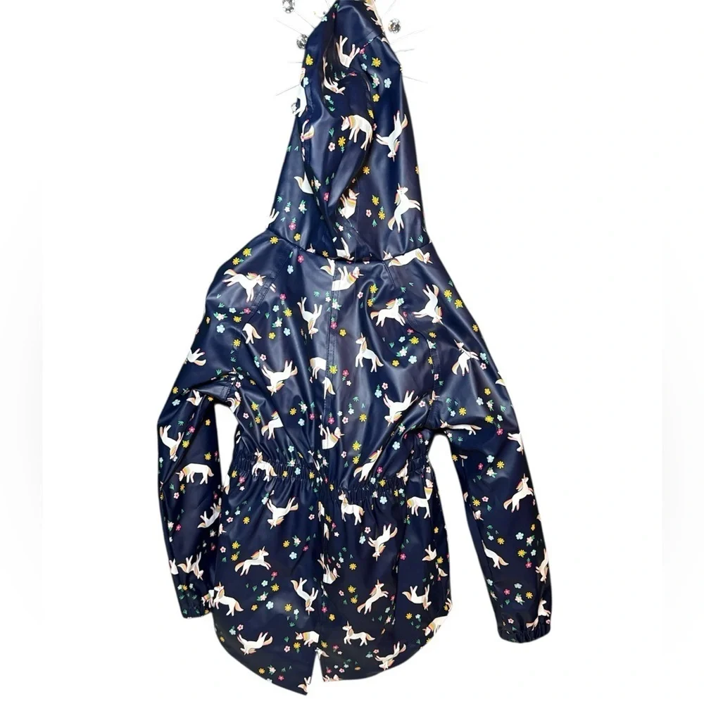 Cat & Jack Kids Hooded Raincoat Jacket Coat Waterproof Girls Medium
